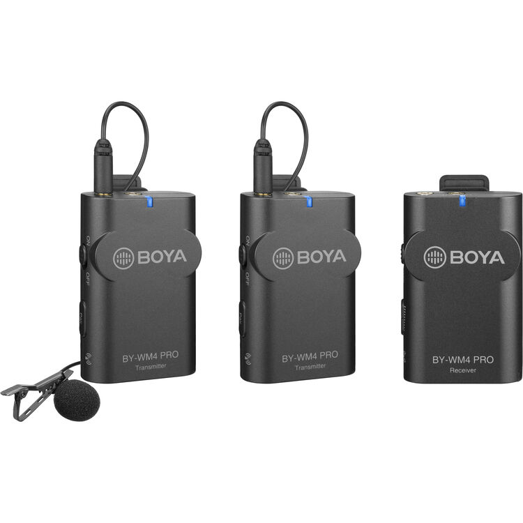BOYA BY-WM4 PRO Digital Camera-Mount Wireless Omni Lavalier Microphone System
