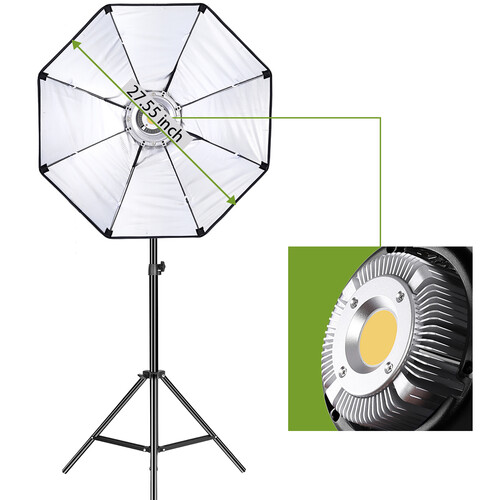 GVM P80S LED 4-Light Kit with Umbrellas, Softboxes, and Backdrops