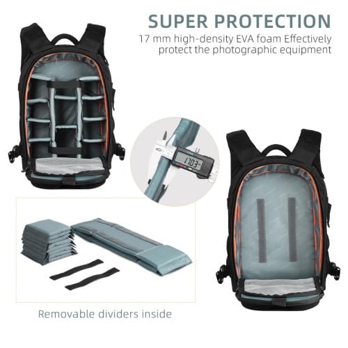 K&F Concept Multifunctional Large DSLR Camera Backpack