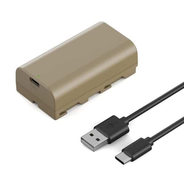 K&F NP-F550 Battery 3500mAh with Type C Direct Rechargeable Battery for Sony