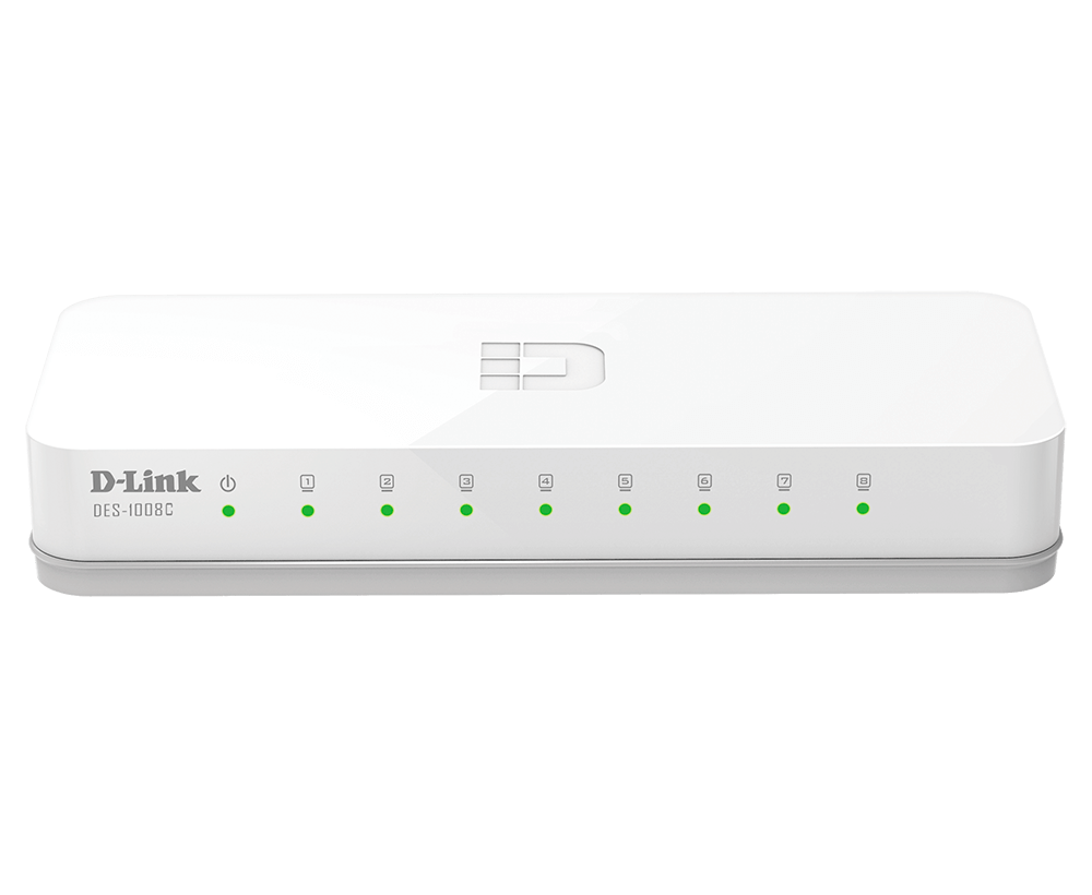 D-Link DES-1008C/B 8 Port 10/100Base-T Unmanaged Switch