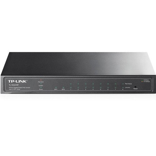 TP-Link 8-Port Gigabit Smart PoE+ Switch with 2 SFP Slots-TL-SG2210P