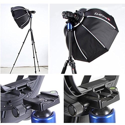 Triopo 120cm / 47″ Deep Octagon Umbrella Speedlite Softbox with Flash Bracket