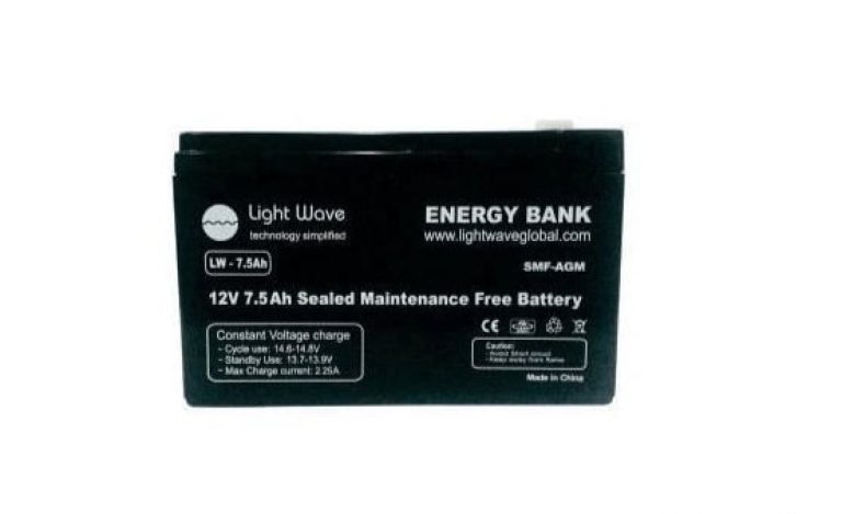 Lightwave 12v/7.5AH Ups Bttery-High Perfomance SMF Battery