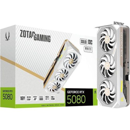 ZOTAC GAMING GeForce RTX 5080 SOLID OC White 16GB GDDR7 Graphics Card DP -ZT-B50800Q-10P