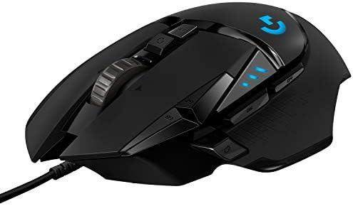 Logitech G502 Hero High Performance Wireless Gaming Mouse-black-910-005471