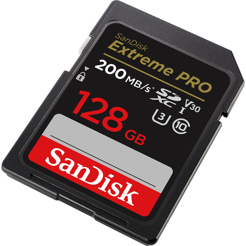 SanDisk 128GB Extreme PRO UHS-I SDXC Memory Card (200 mb/s)