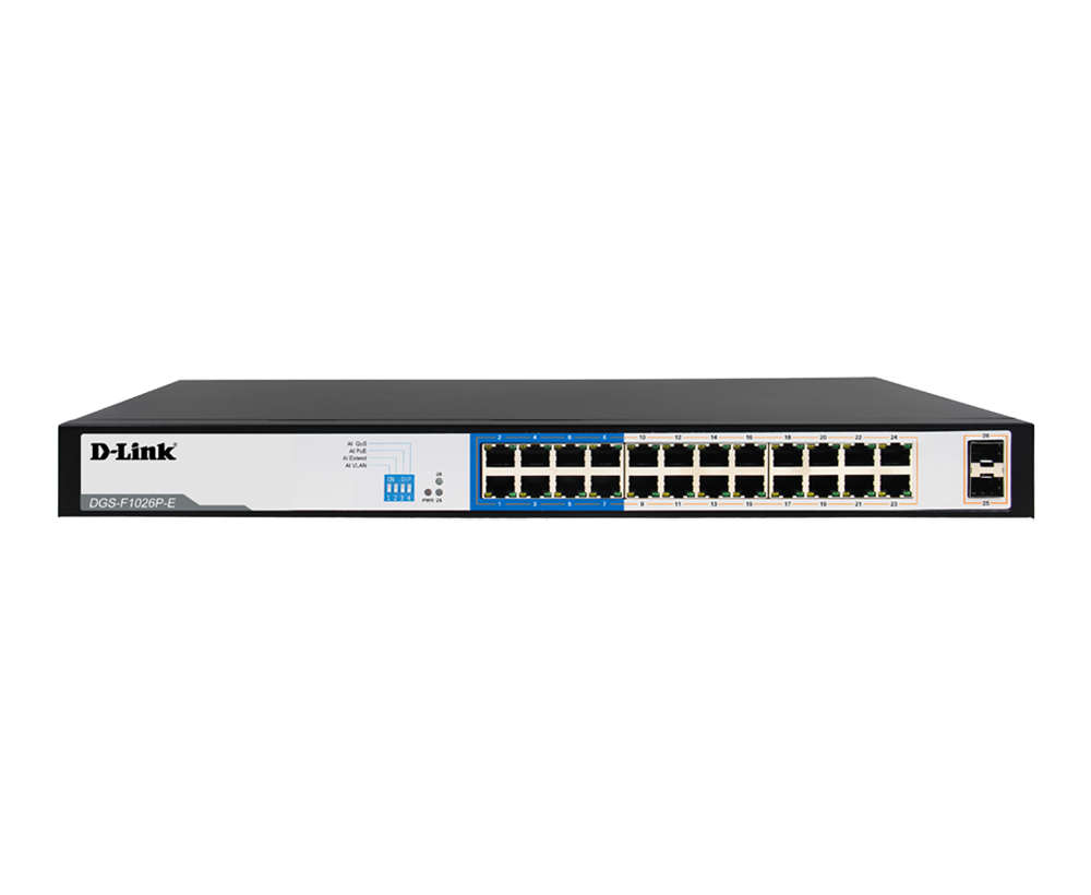 D-link DGS-F1026P-E 250M 24-Port 1000Mbps PoE Switch