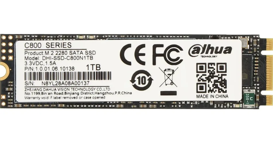 Dahua 1TB M.2 2280 SATA III SSD – DHI-SSD-C800N1TB