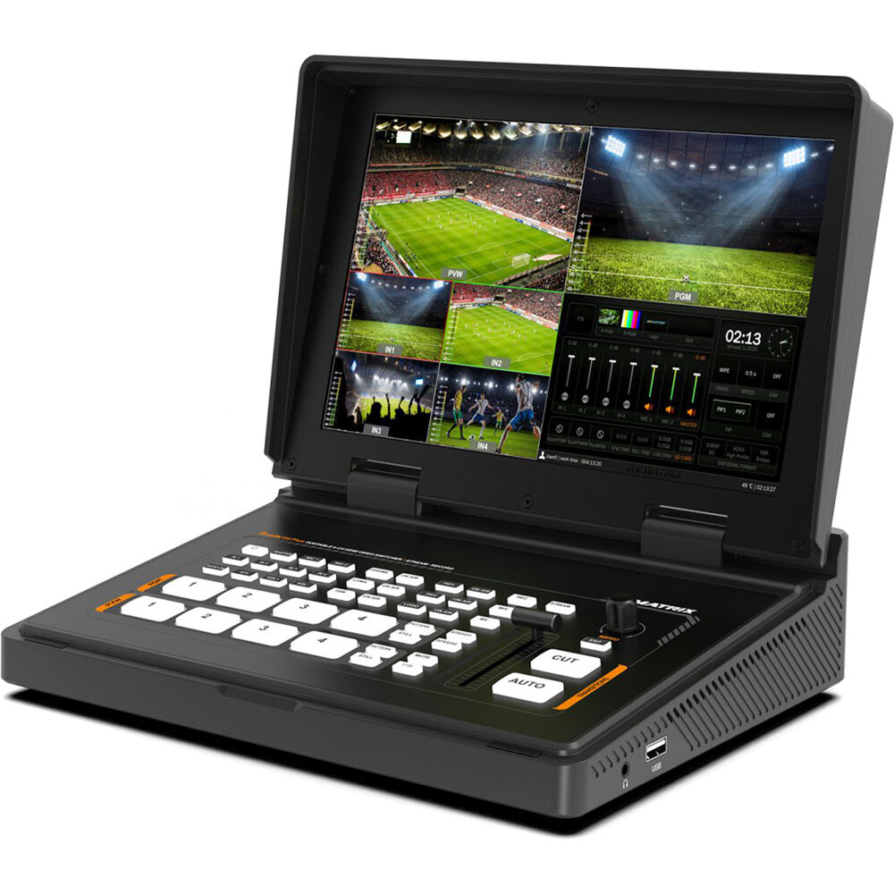AVMATRIX Shark H4 PLUS 4-Channel HDMI Video Switcher with 10.1″ IPS Display
