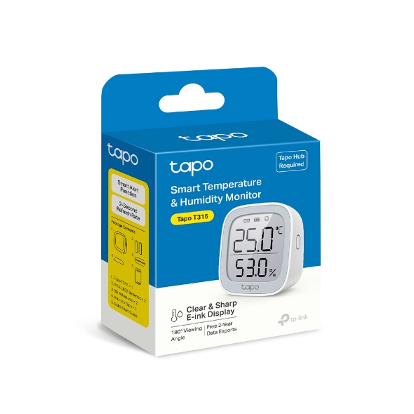 TP-Link Tapo T315 Smart Temperature & Humidity Monitor - TL-TAPO T315