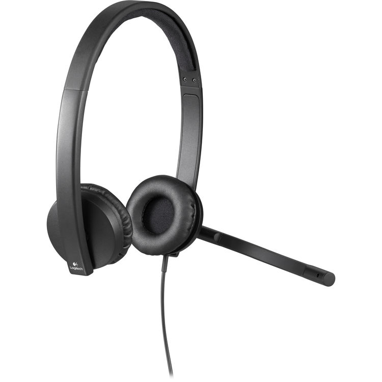 Logitech H650e Stereo USB-A Headset with noise Canceling Mic-Black-981-000519