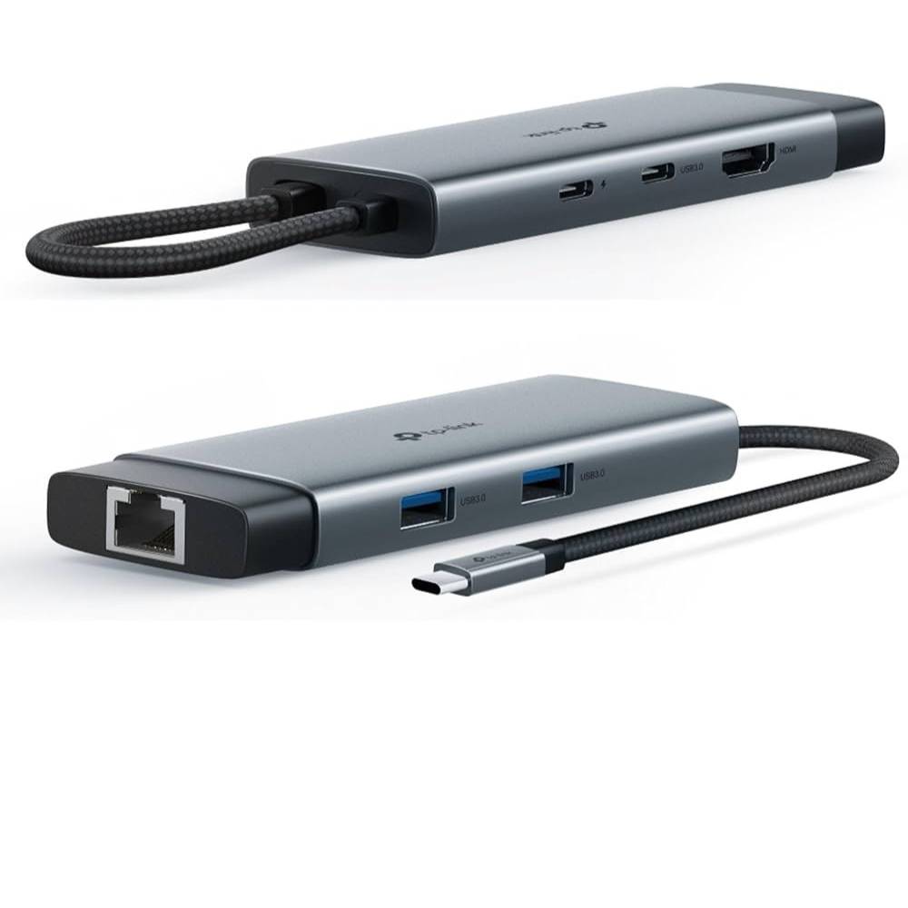 TP-Link 6 Port Hub - USB Type C to RJ 45, Two USB A, HDMI, PD and Type C - TL-UH6120C