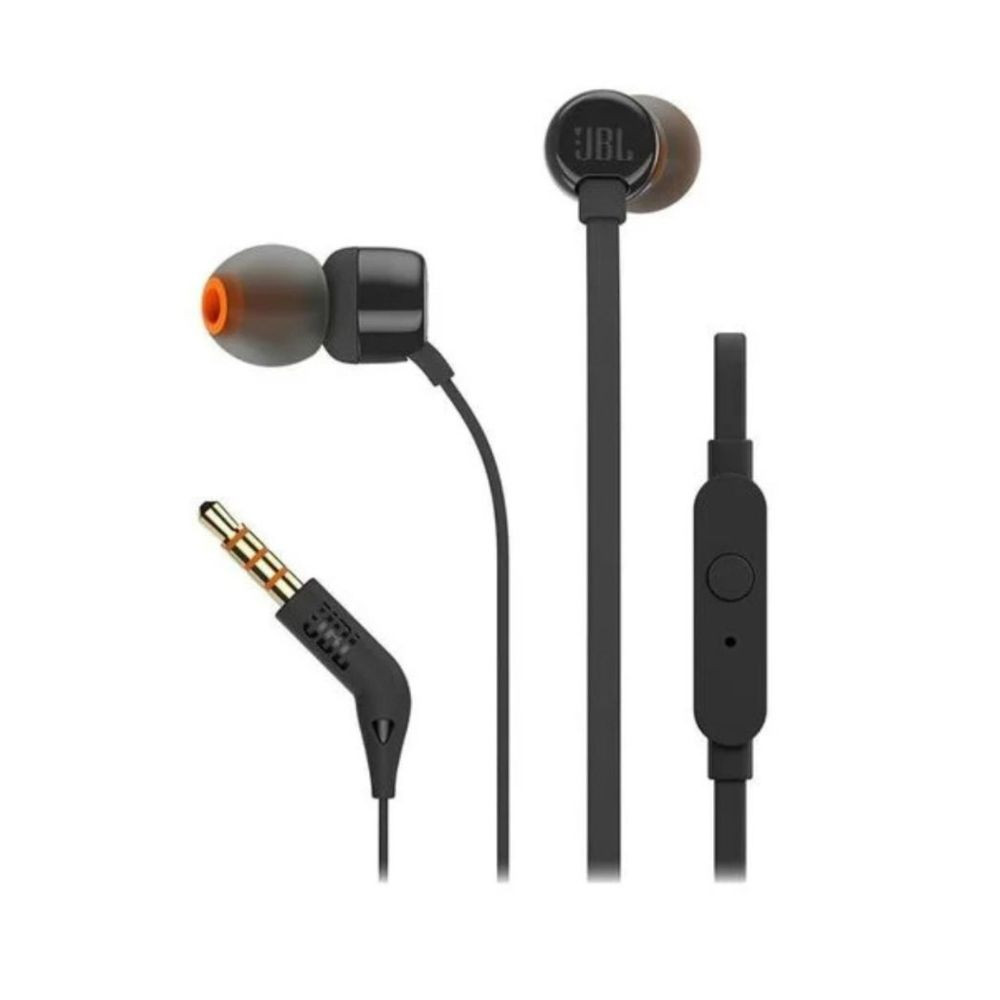 Jbl Tune 110 Earphones Black- Jblt110blk