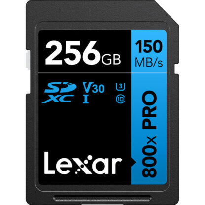 Lexar 256GB 150 Mbps High-Performance 800x PRO UHS-I SDXC Card (BLUE Series)