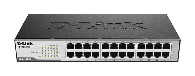 D-Link 24 port 10/100Mbps Unmanaged Switch DES-1024D