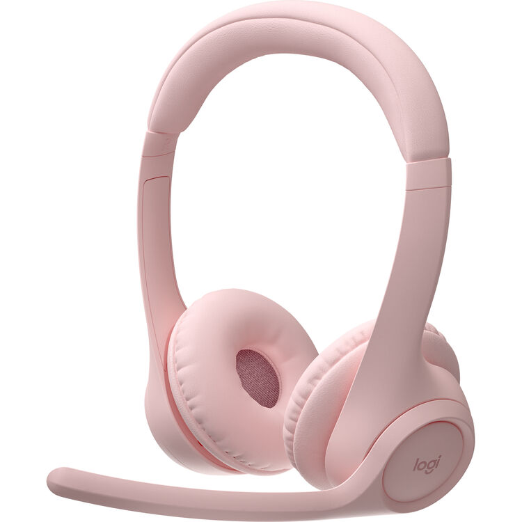 Logitech zone 300 bluetooth Headset With Noise Canceling Mic-Rose-981-001412
