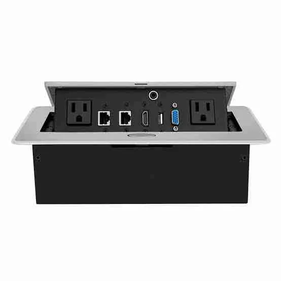 Nexa Silver Pop-up Multifunction Socket with Cable Socket