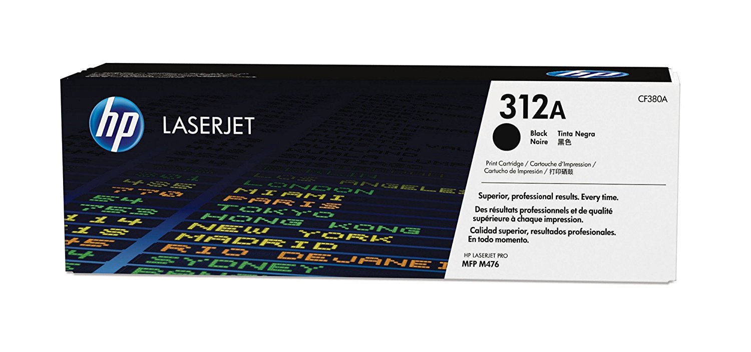 HP 312A Black Original LaserJet Toner Cartridge (CF380A)