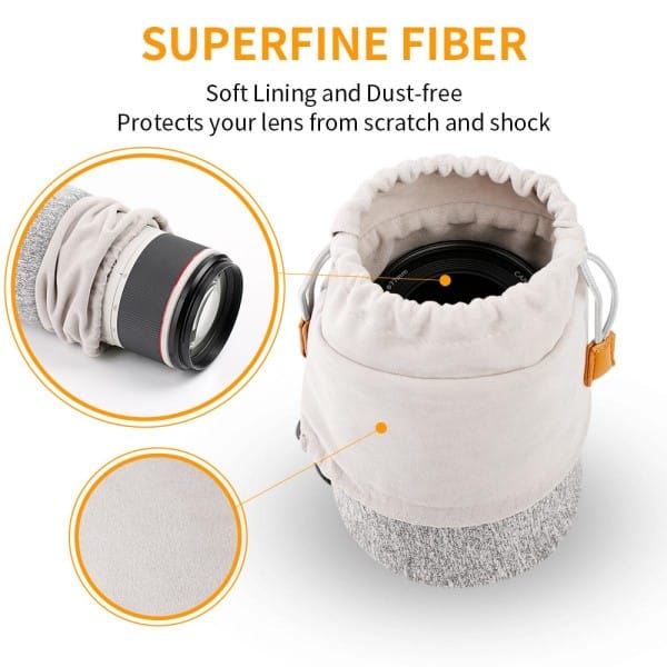 K&F Concept Lens Pouch, Protective Lens Pouch Bag