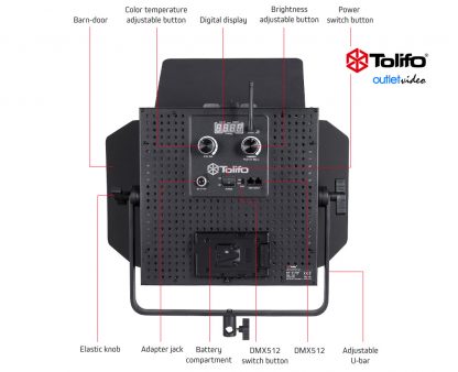 Tolifo GK-J-100WAB LED Studio Light Pane