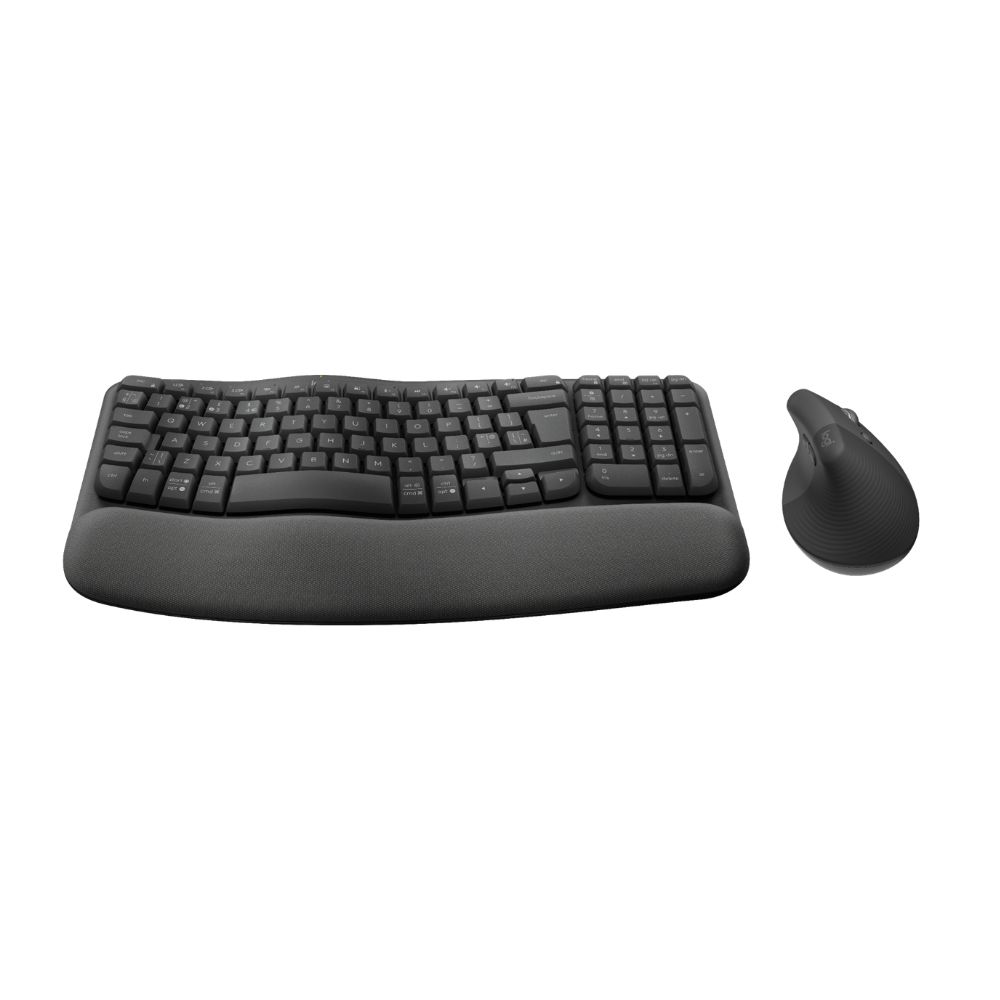 Logitech Wave Keys and Lift Combo Wireless & Bluetooth Keyboard and Mouse Combo Graphite (920-013635)