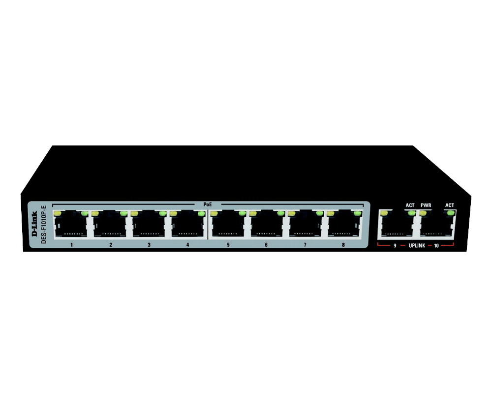 Dlink DES-F1010P-E 10 Ports PoE Switch